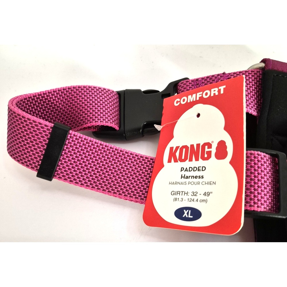 Kong Dog Padded Harness 20 Traffic Maroon Size XL Girth 32-49 In. NWT - Picture 8 of 9